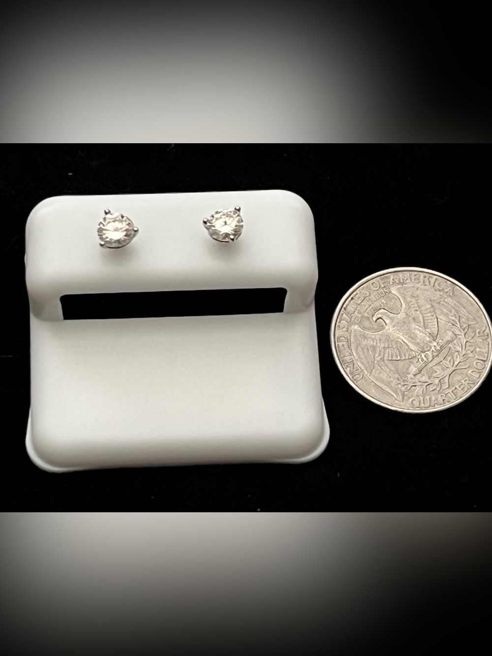1 CTW Moissanite Solitaire Studs | 925 Sterling Silver | Screw Back Studs